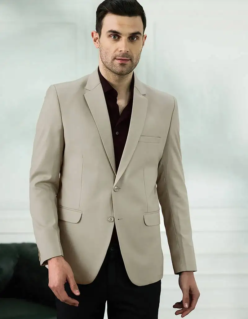 Men's beige classic blazer