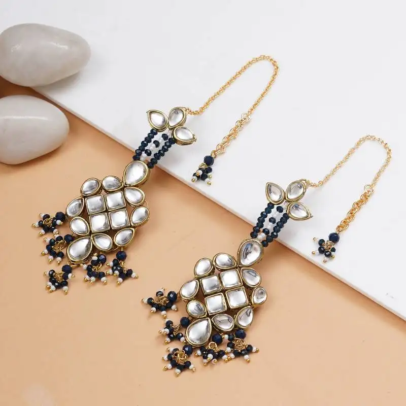 Majestic kundan earrings