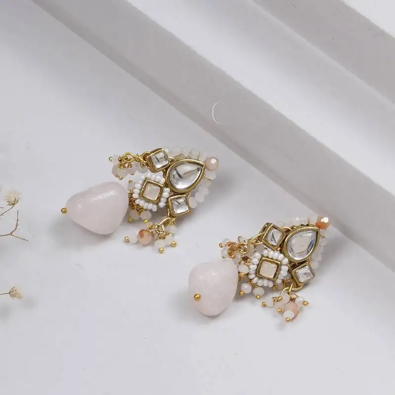 Off white affair kundan earrings