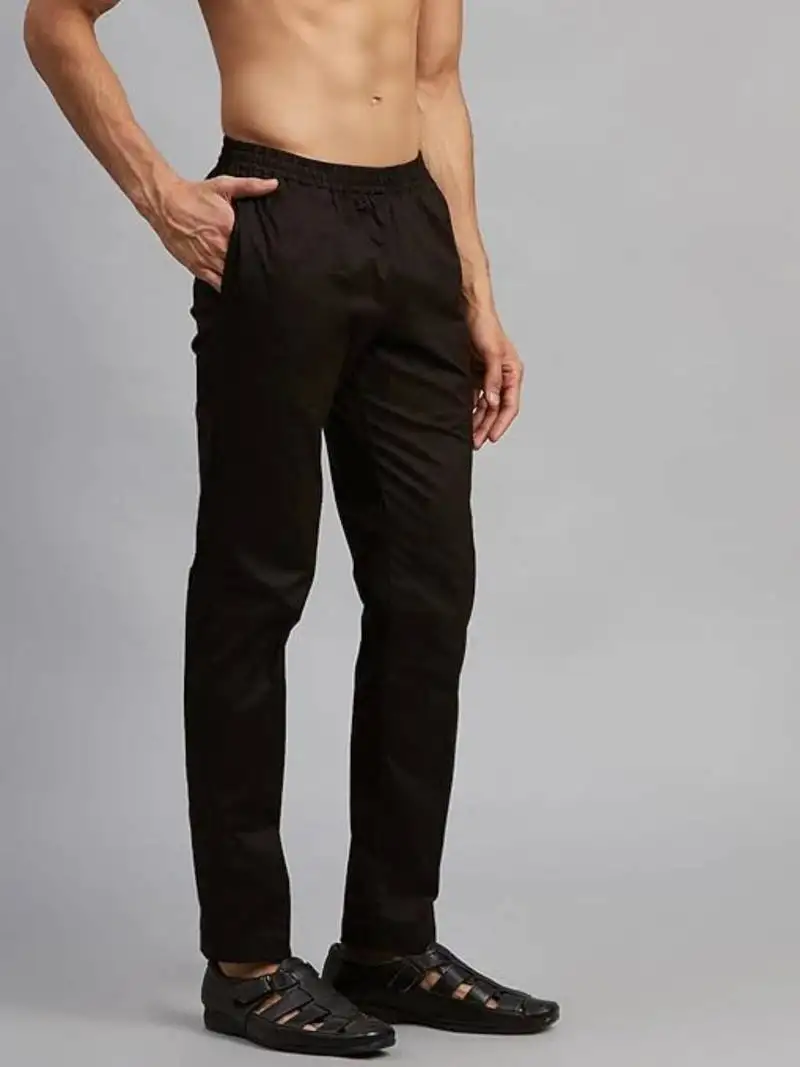 Black silk only pyjamas for mens