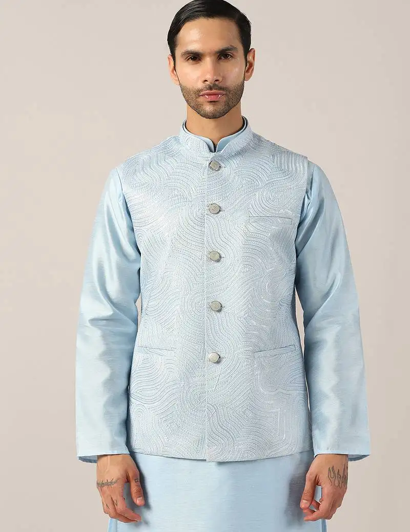 Ink elegance kurta pajama with royal nehru jacket