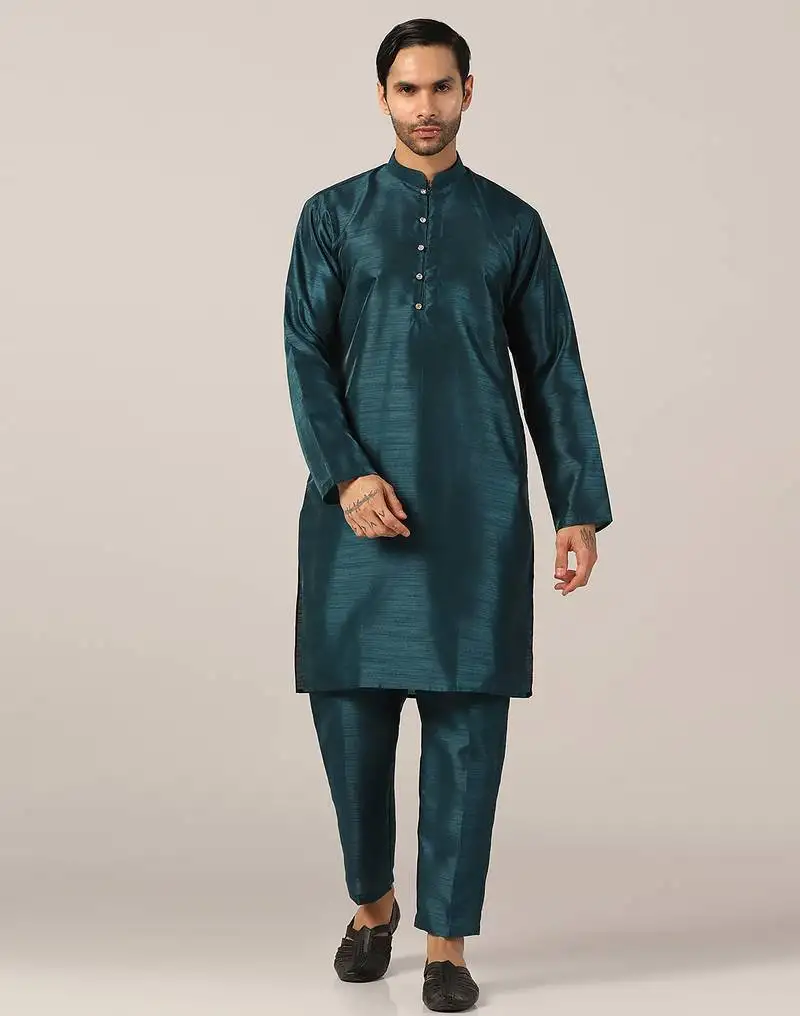 Turquoise tide breezy kurta pajama