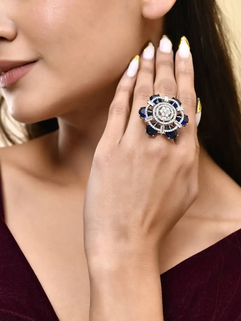 American diamond finger ring for women