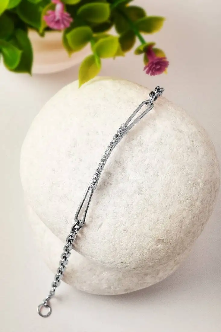 Sterling silver bridge bracelet