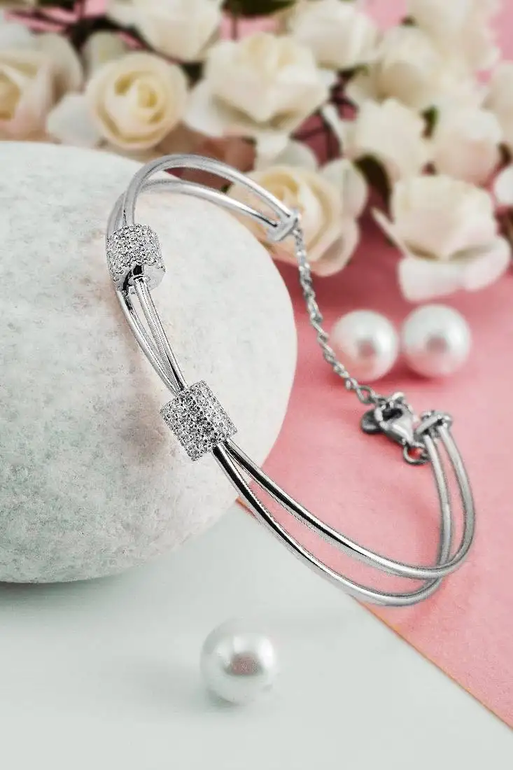 Sterling silver alligned kada