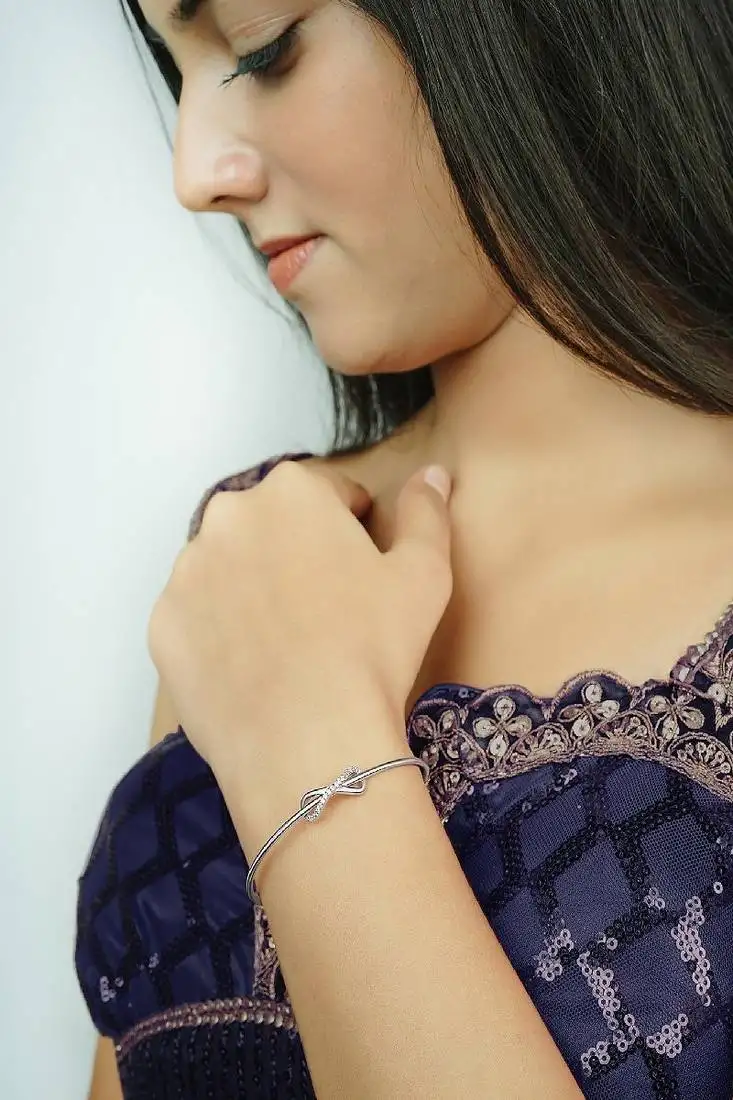 Silver infinity loop kada