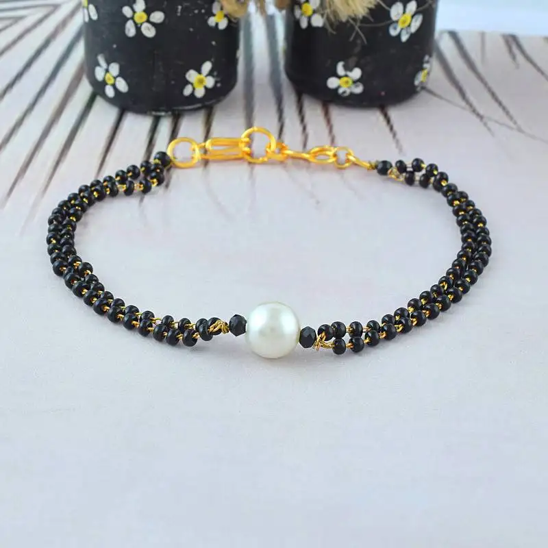 Mangalsutra chain pearl bracelet women