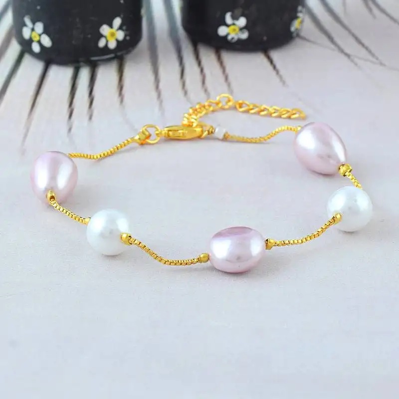 Fresh water pearls women bracelet