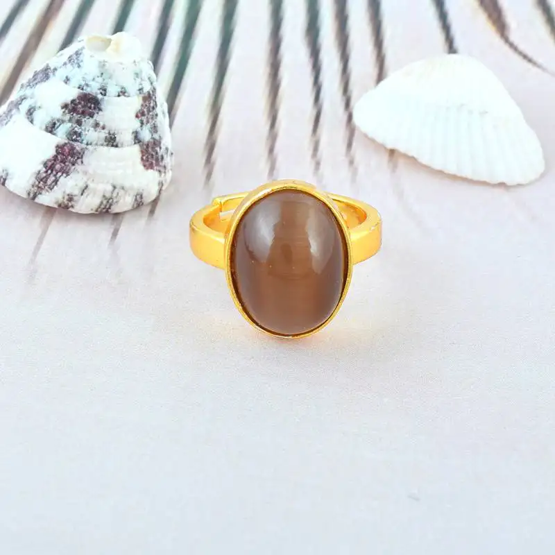 Brass gold chrysoberyl cats eye lehsuniya finger ring