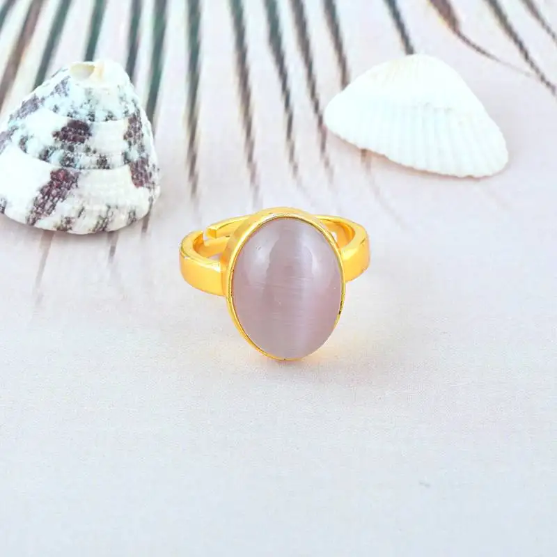 Brass cats eye lehsuniya finger ring