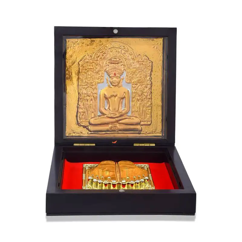 Gold plated jai jinendra gift box