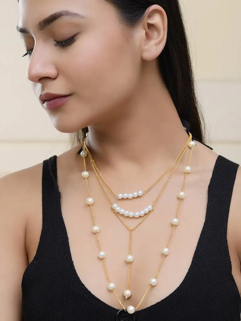 Brass gold-plated handcrafted necklace