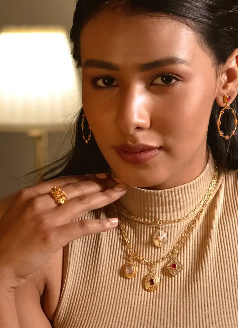 Multicolor sterling silver studded earrings