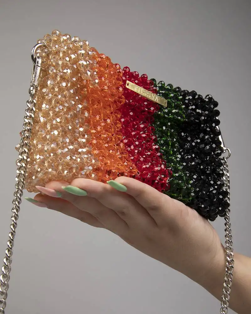 Multi-color cystal handag