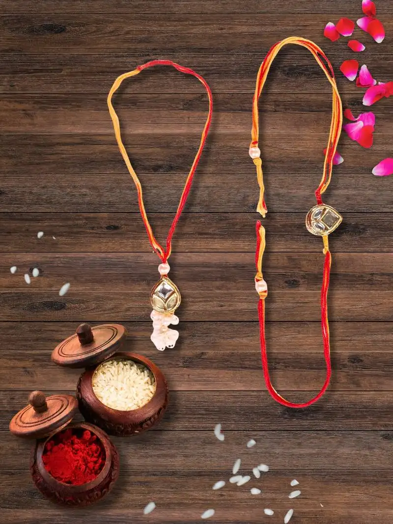 Bhaiya and bhabhi rakhi with roli and chawal