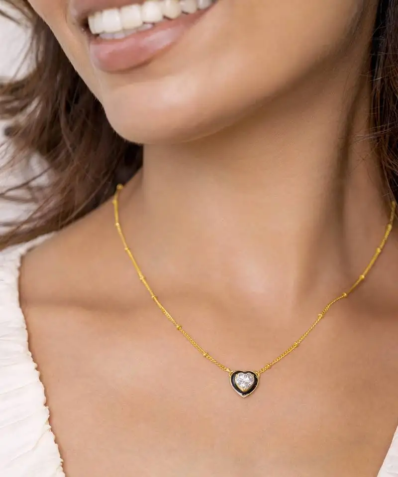 Gold sterling silver pendant