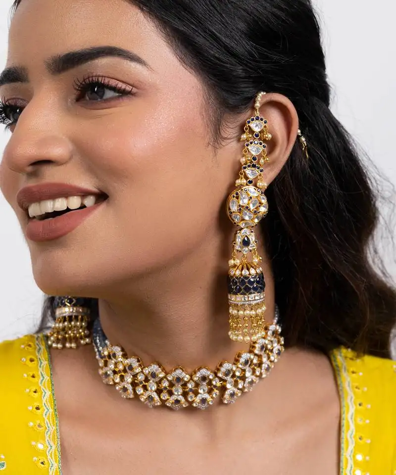 Multicolor sterling silver necklace-set