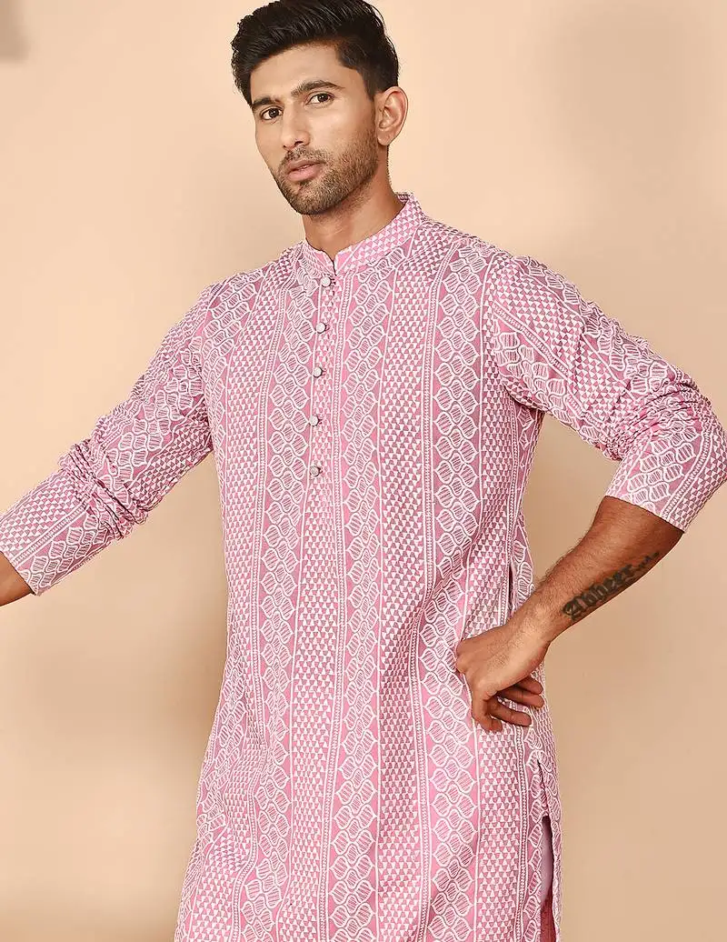 Embroidered cotton kurtas