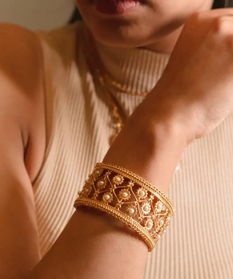 Gold sterling silver bracelet