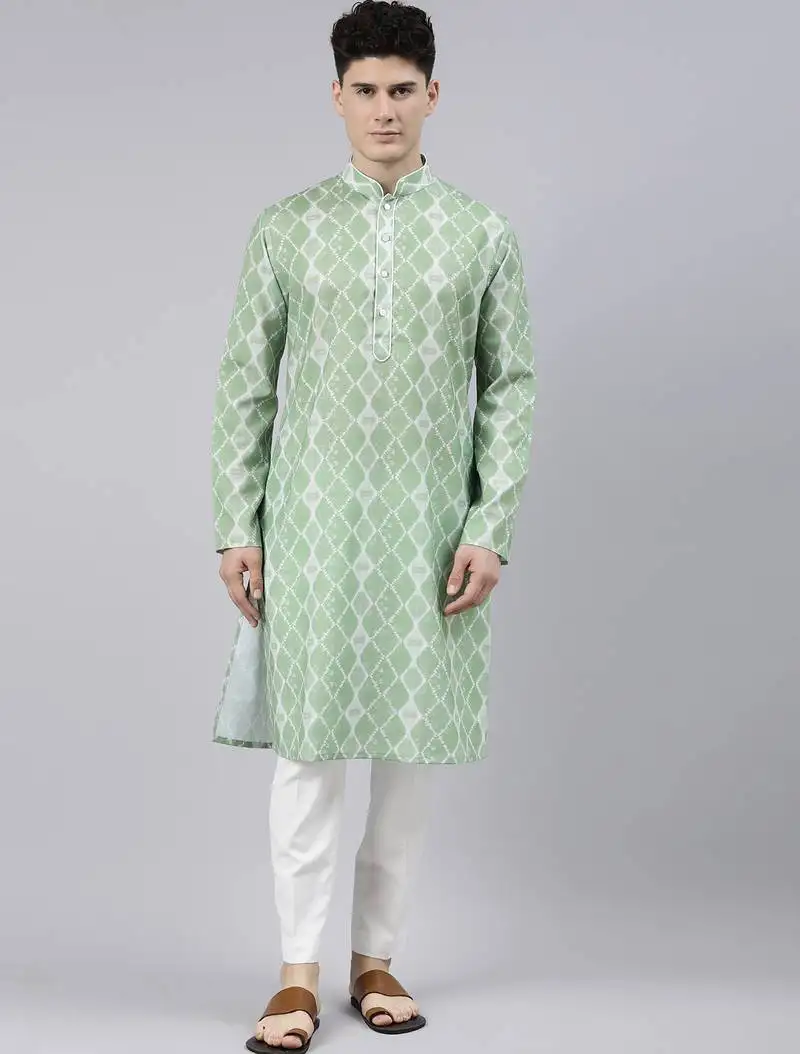 Light green tie dye kurtas