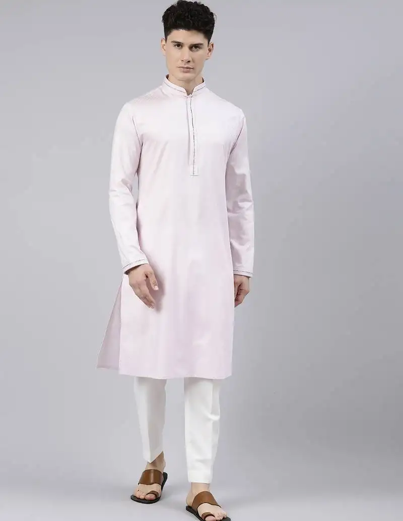 Baby pink cotton kurtas