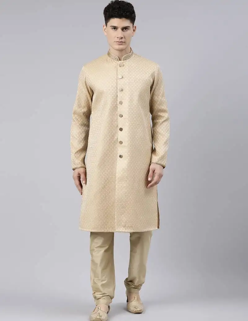 Gold diamond booti front open kurtas