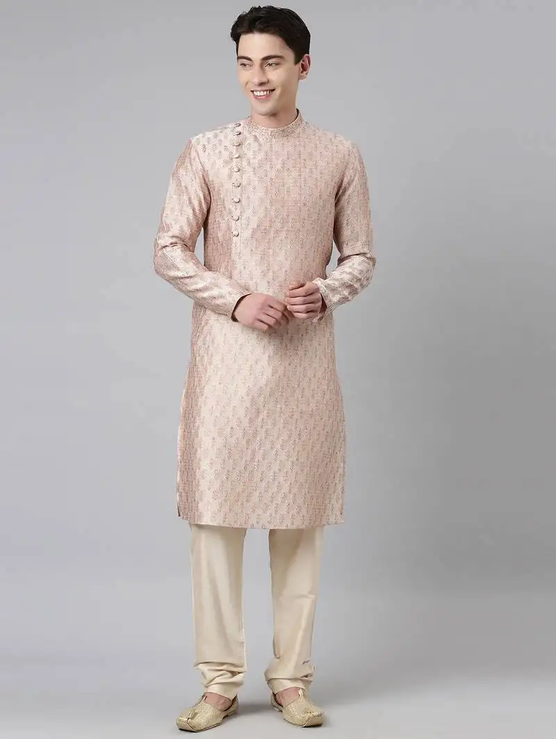 Peach angrakha kurtas