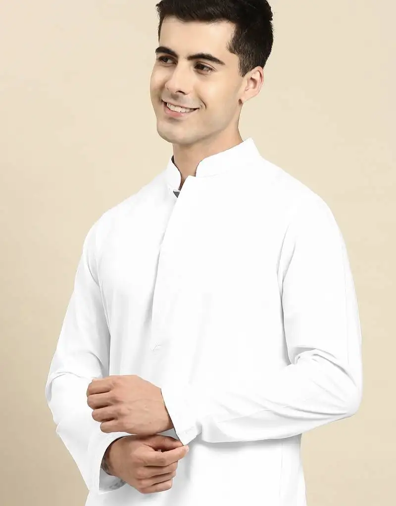 White fine cotton kurtas