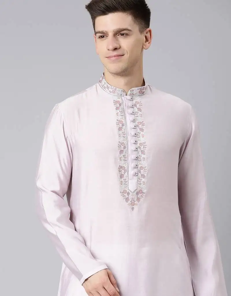 Lavender embroidered kurtas