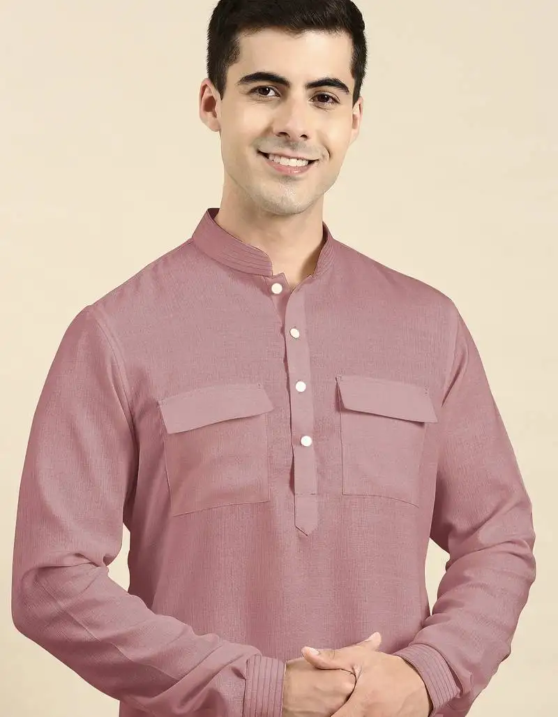 Pink pathani kurtas