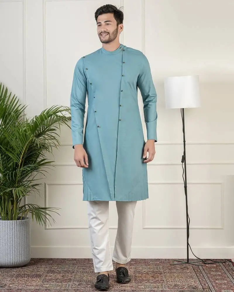 Teal cotton kurtas