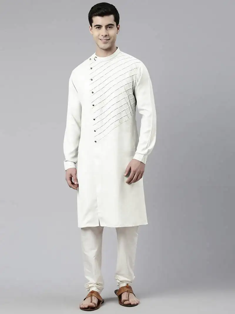 Off white angrakha kurtas