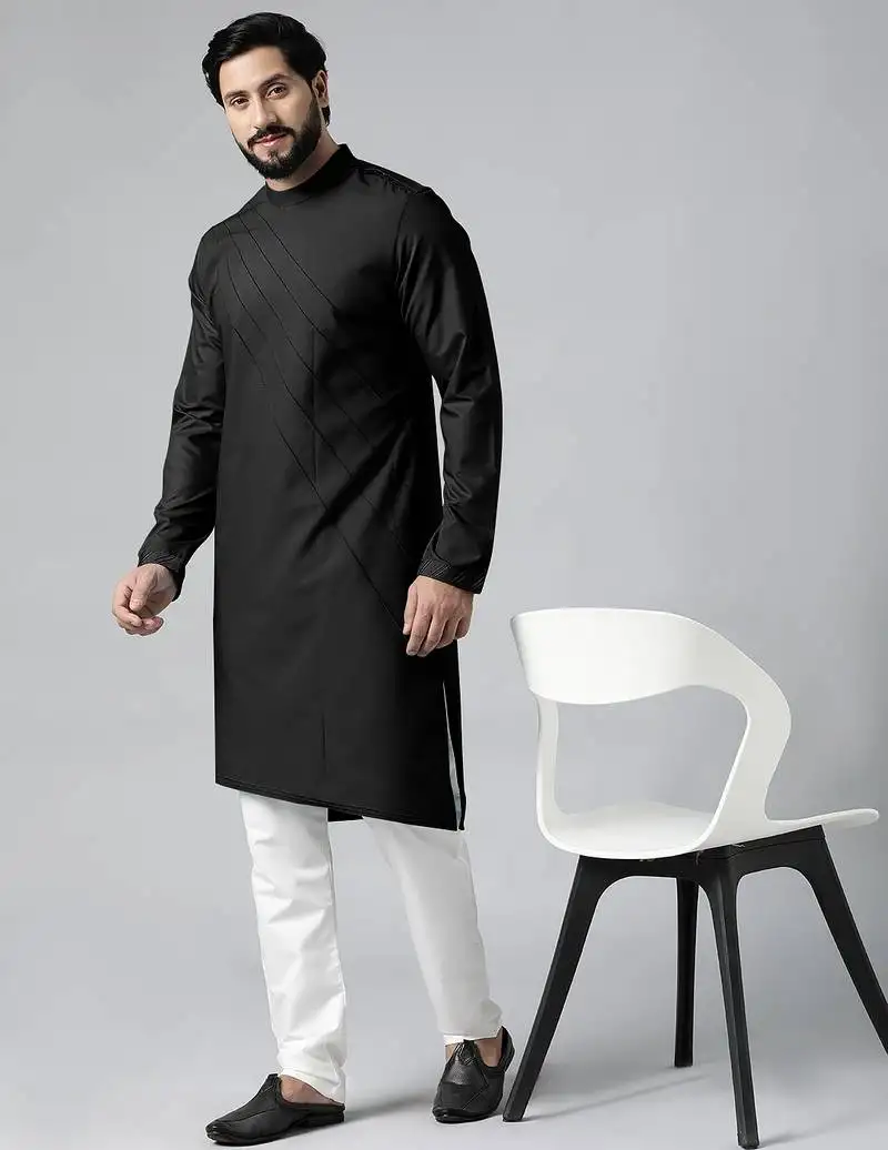 Black pintux kurtas