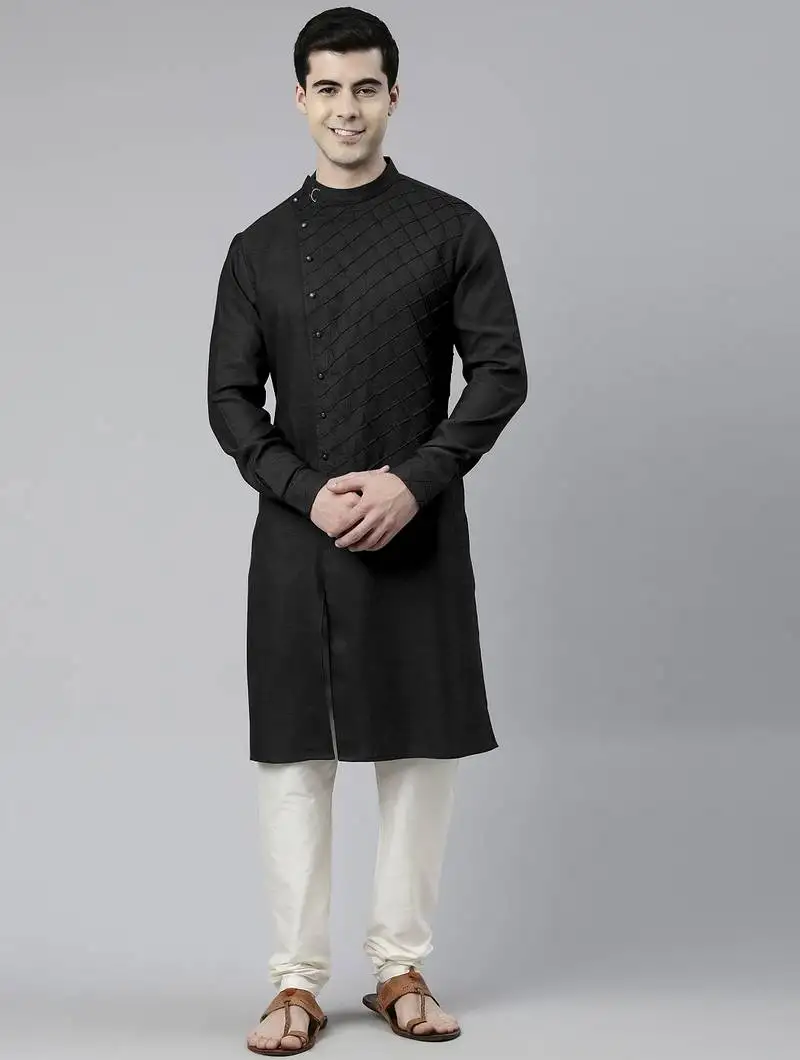 Black angrakha kurtas