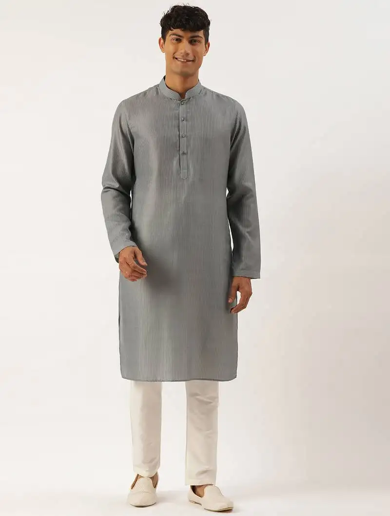 Grey stitchline kurtas