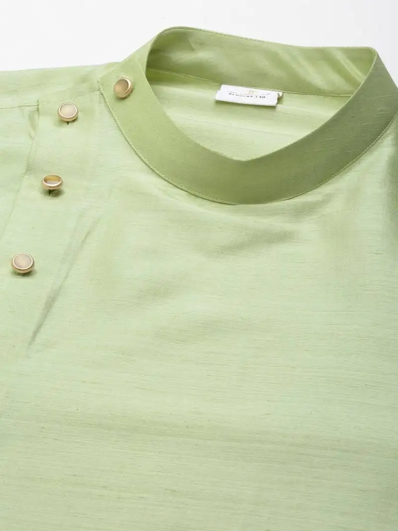 Pistachio green drape kurta