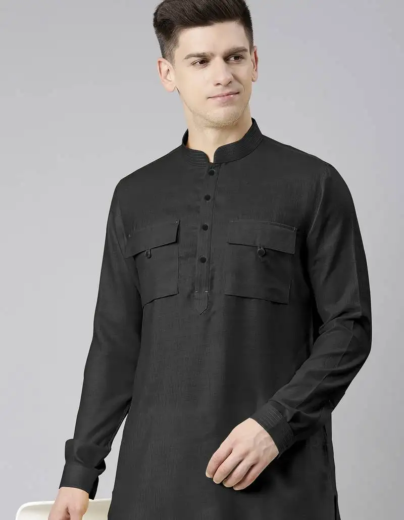 Black pathani kurtas