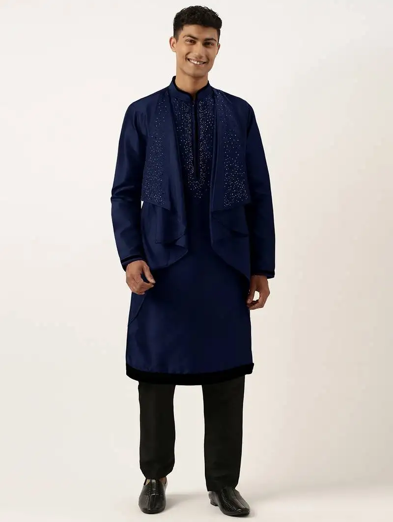 Blue ombre layered kurtas