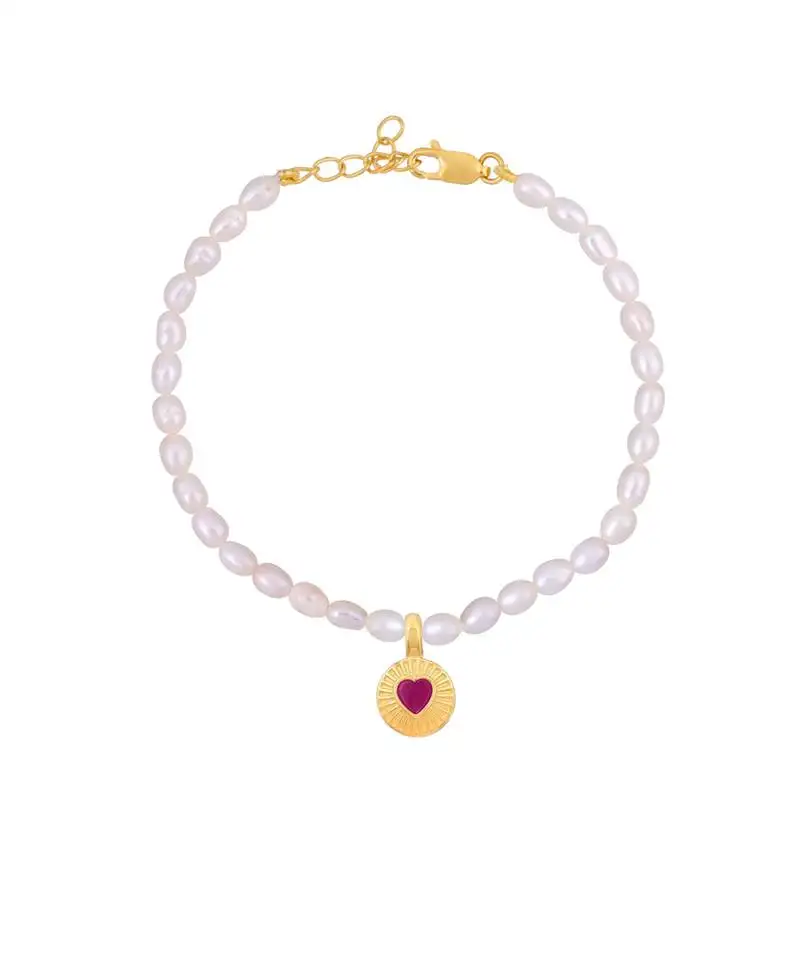 White sterling silver studded jewellery bracelet