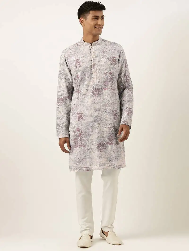 Old rose sequin embroidery kurtas