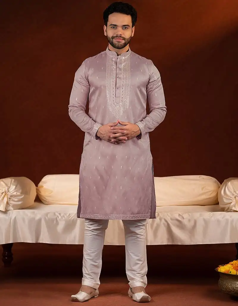 Lavender embroidery kurtas
