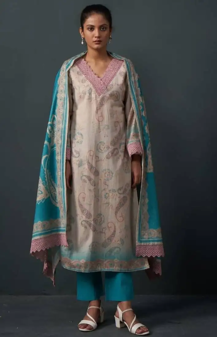 Cotton full embroidery lawn suit set
