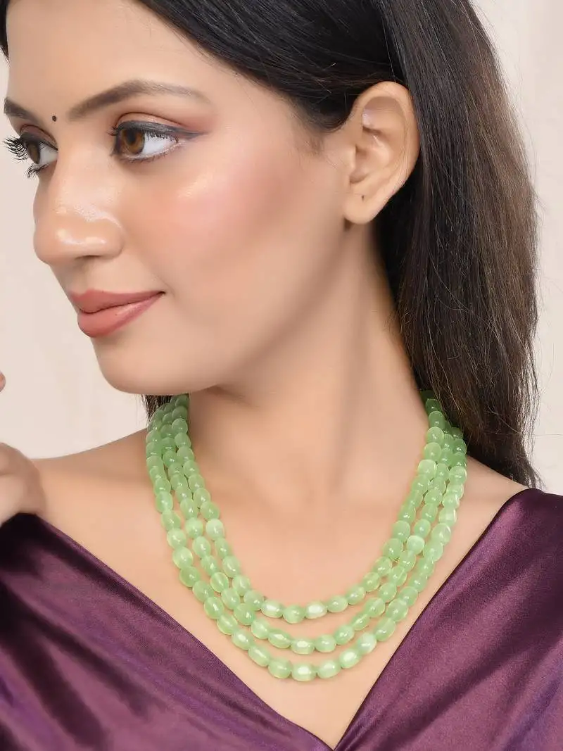 Beaded layered necklace