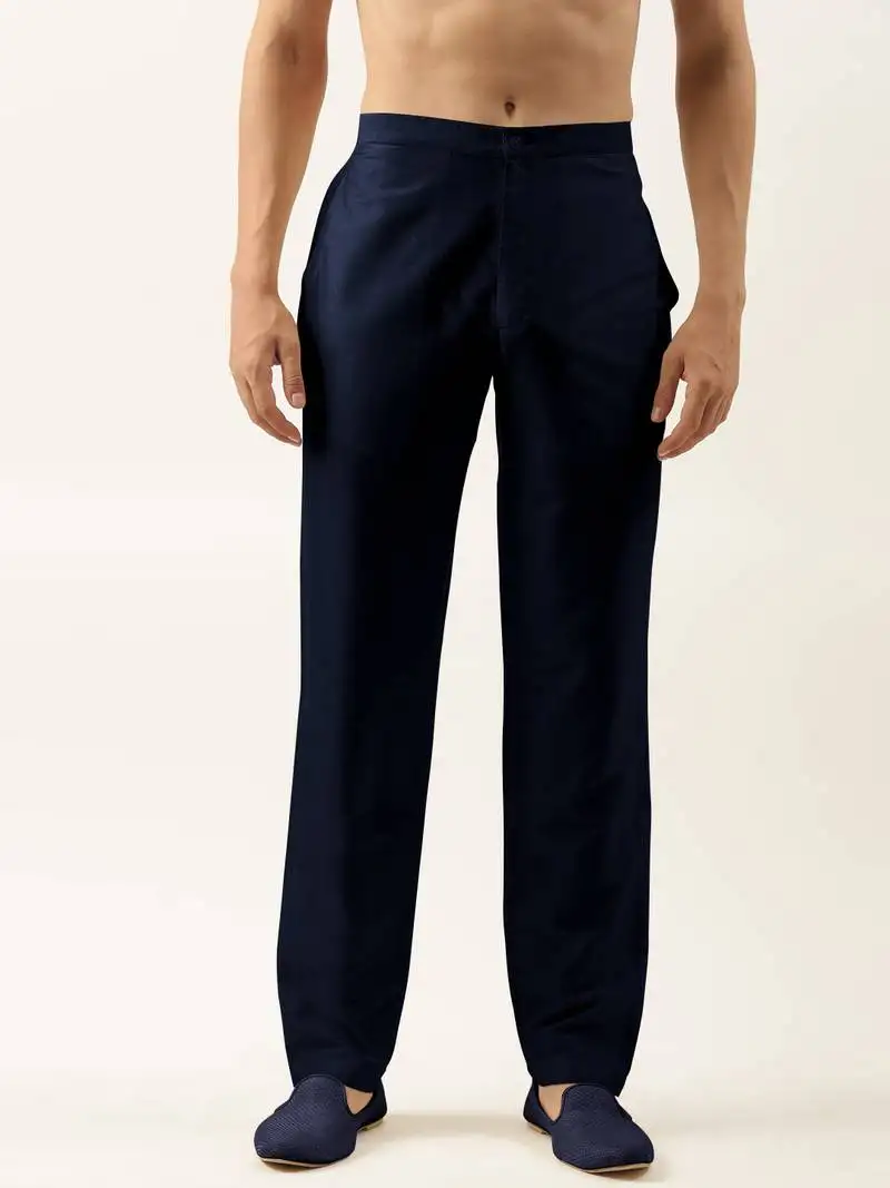 Blue cotton silk pant pajama