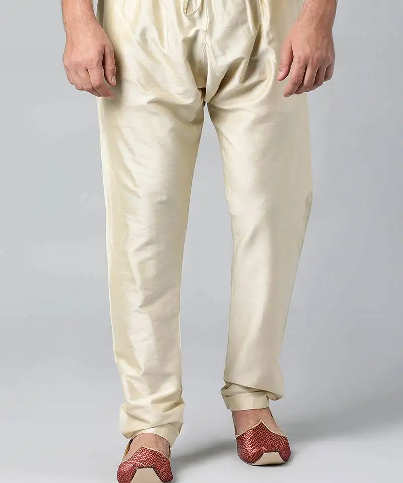 Gold cotton silk pajama