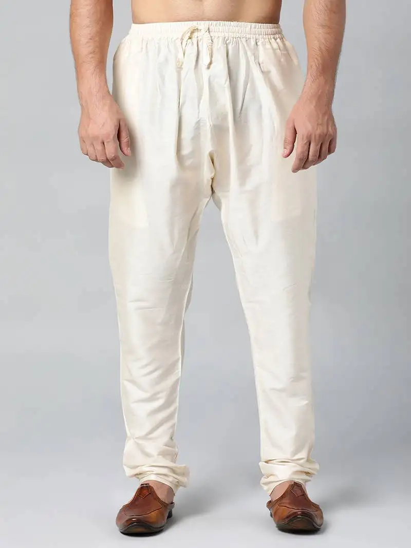 Beige cotton silk pajama