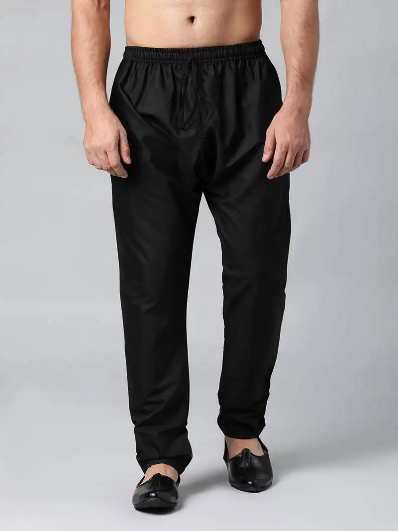 Black fine cotton pajama