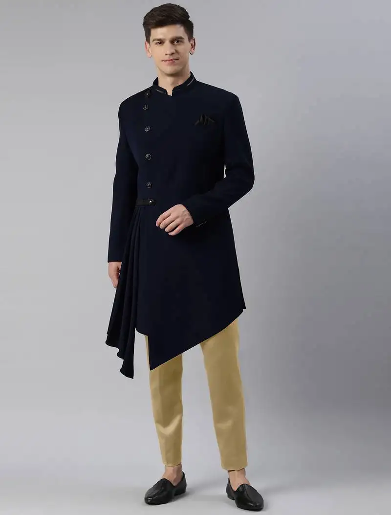 Blue drape indowestern