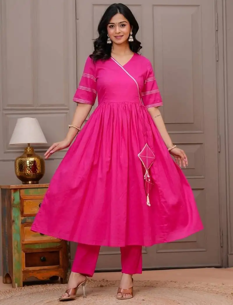 Ganatra candy cotton anarkali suit set