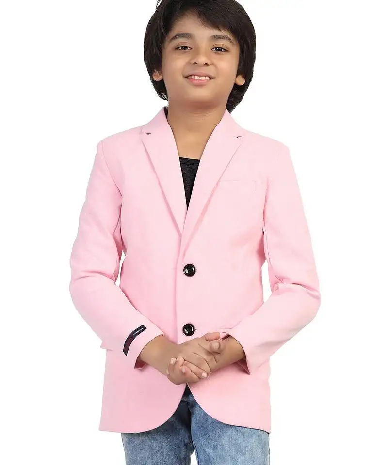 Solid mandarin party boys blazer